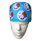 Gorro Quirúrgico Antifluido Doble Faz Osos Escandalosos Blue