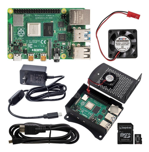 Raspberry Pi4 2gb Carcasa Ventilador Soporte Vesa Pi 4 B Kit