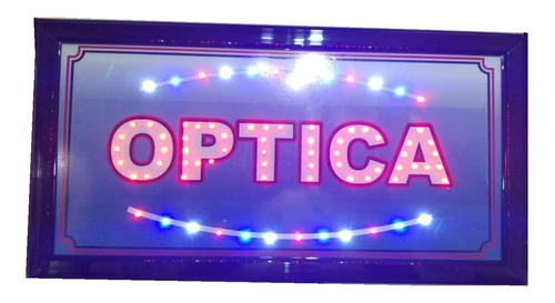 Cartel Led Óptica Abierto Anteojos O La Que Quieras A Pedido