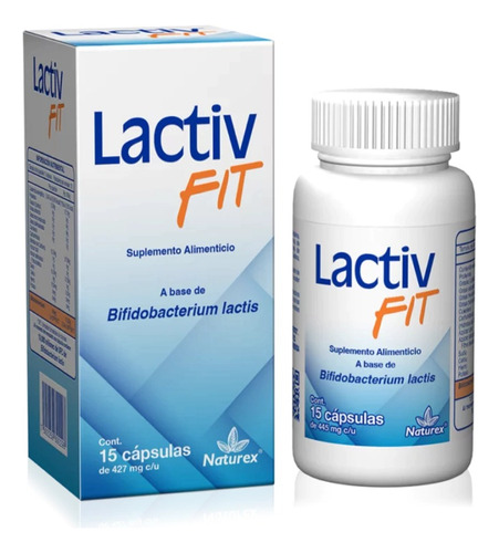 Suplemento Lactiv Fit C/15 Cáps Bifidobacterium Lactis Bpl1 Sabor Sin Sabor