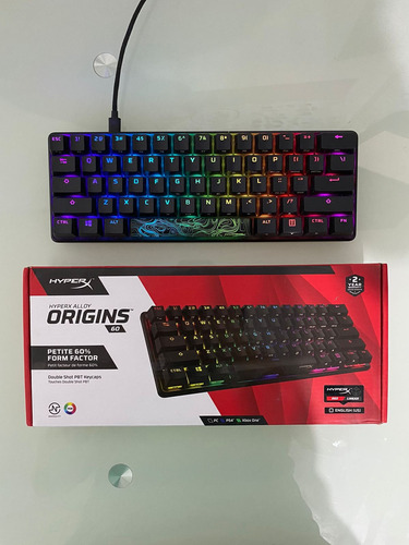 Hyperx Alloy Origins 60 Rgb-qwerty - Us - Hyperx Lineal Red