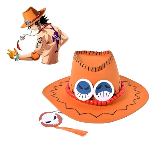 Sombrero Ace D Portgas One Piece Cosplay Anime Gorro Luffy