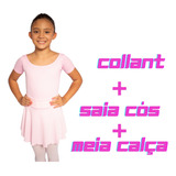 Kit Ballet Balé Roupa Infantil Roupa Tamanho  02 Ao 06 Anos 