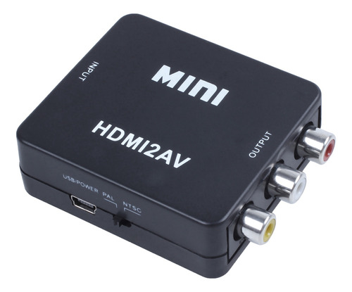 Adaptador Conversor Av De Vídeo Compuesto Mini Hdmi A 3rca C