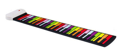 Piano Musical Cobrable Silicona Portátil 49 Teclas Arcoíris