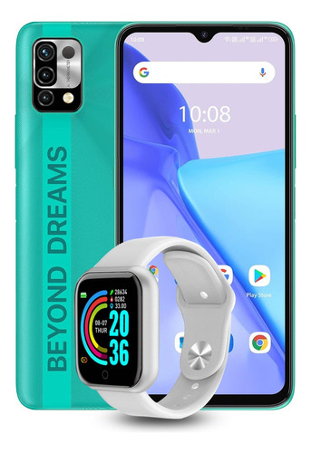 Umidigi Power 5 64gb Dual Sim 3gb Ram 16mpx Jade Green Nuevo + Smartwatch De Regalo