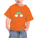 Camisa M Naranja Para Niños Con Cuello Redondo Y Manga Corta