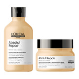 Baño De Crema Loreal Absolut Repair 250 Ml + Shampoo 300 Ml 