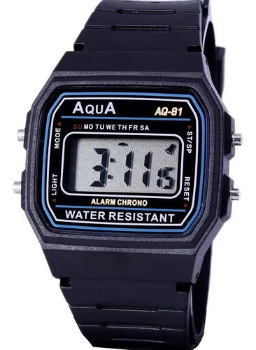 Relógio Retro Digital De Pulso Marca Aqua Aq 81 Barato