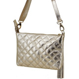 Bolsa Pequena Em Couro Legitimo Oliver Mour Feminina Cor Creme