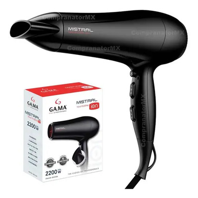 Secadora Cabello Ga.ma Mistral Cerámica Turmalina Pelo Viaje Color Negro | Envío gratis