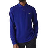 Chomba Lacoste Hombre Manga Larga L1312 Classic Ft Azul Pre