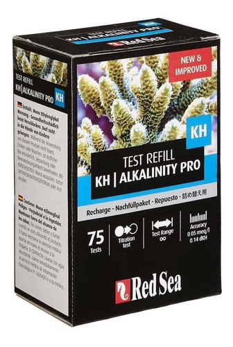 Red Sea Refill Para Test De Alkalinidad  Kh 75 Pruebas