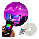 Cinta Rgb Neón Flex Wifi Manguera Led 5 M Musical Sm2d60 Color De La Luz Multicolor