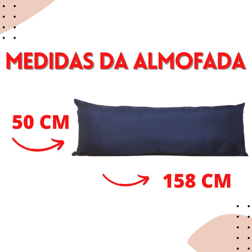 Almofada Grande Encosto Cama Box Bau Cabeceira Queen 50x158