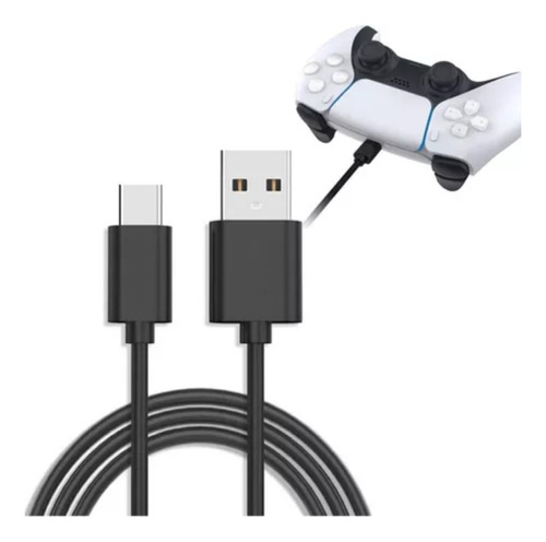 Cable Compatible Con Joystick Ps5 Usb Tipo C 1 Mt