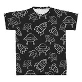 Camiseta Infantil Estampa Espaço Astronauta