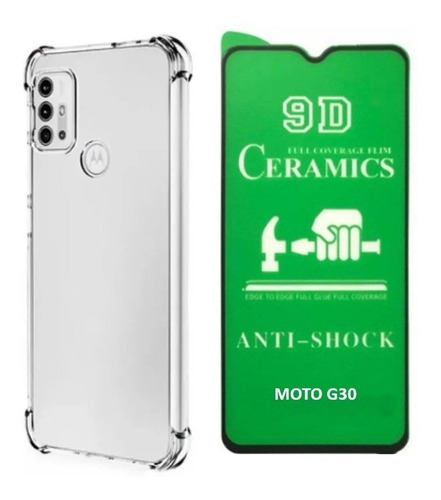 Capa Capinha P/ Moto G30 G20 G10 + Pelicula Ceramica 9d