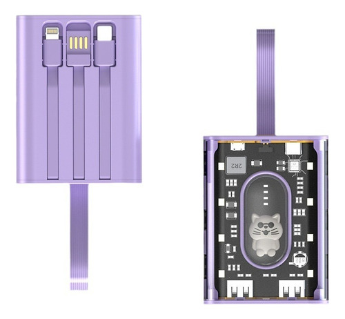 Power Bank Portátil Banco De Energía Con 3 Cables 20000mah
