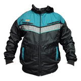 Chaqueta Deportiva Para Hombre Negro Mas Azul Claro