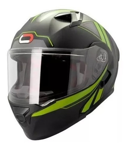 Casco Roda Amarillo/negro Mate Krudo Abatible Svs G338