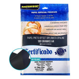 Papel Preto A4 180g Diplomata Offset 50 Folhas Masterprint