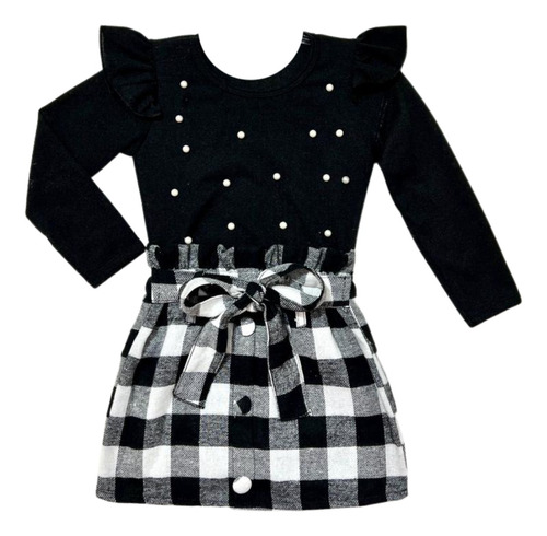 Conjunto Saia E Blusa Infantil Menina Blogueira Moda Inverno