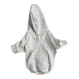 Buzo Hoodie Ropa De Perro Gris Super Soft Talles Varios