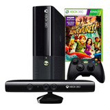 Microsoft Xbox 360 + Kinect E 4gb Standard Cor  Preto