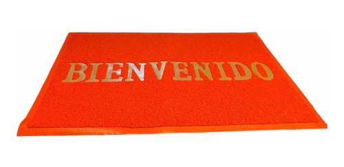 Tapete Bienvenido  Pvc Trafico Pesado 80x120cm