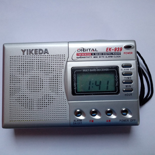 Radio Digital Yikeda Fm/mw/sw, Ñ Sony, Lelong (com Defeito)