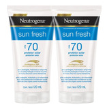 Kit C/2 Protet. Solar Neutrogena Sun Fresh Corpo Fps70 120ml