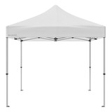 Gazebo Plegable 3 M × 3 M De Aluminio + 4 Paredes Blanco