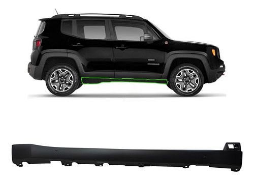 Moldura Spoiler Jeep Renegade Lateral Caixa Ar Lado Direito