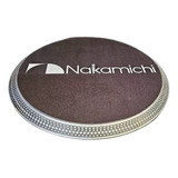 Nakamichi Logo Blanco Fondo Negro Paño Slipmat Espuma