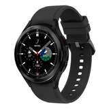 Samsung Galaxy Watch4 Classic (bluetooth) 1.4  Caixa 46mm De  Aço Inoxidável  Black, Pulseira  Black De  Fluoroelastómero E O Arco  Black De  Aço Inox Sm-r890