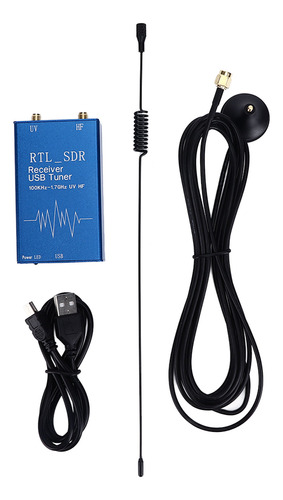 Receptor Sintonizador Usb Rtl Sdr 100khz1.7ghz Full Band Uv