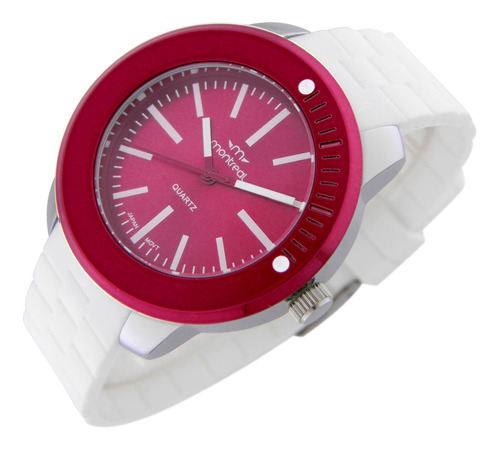 Reloj Montreal Mujer Ml1231 Malla Silicona Bisel Color