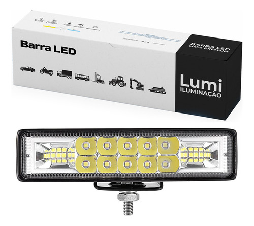 Par Refletor Projeto Luminaria Farol 48w Cor Da Carcaça Preto Cor Da Luz Branco-frio 12v 24v Bivolt