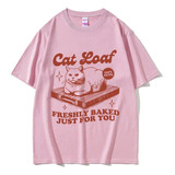 Camiseta Estampada Cat Loaf Regalo Para El Día De La Madre