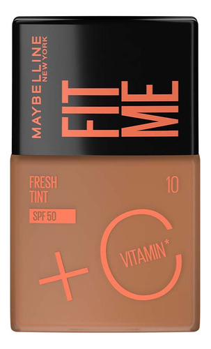 Base De Maquillaje Maybelline Fit Me Fresh Tint Tono 10 30ml Tono Beige Oscuro