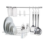 Cook Home 8 Inox Cozinha Suspensa Escorredor Louças Copos