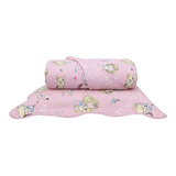 Kit Colcha Boutis Infantil Friends 02 Peças Santista Rosa