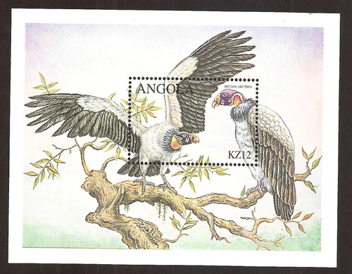 2000 Fauna- Aves Rapaces Buitres- Angola (bloque) Mint