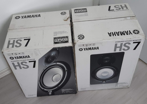 Par De Monitores De Referência Yamaha Hs7 110v (na Caixa)