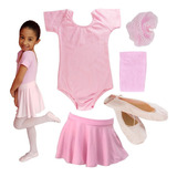 Conjunto Roupa De Ballet Infantil , Balé Clássico Rosa 