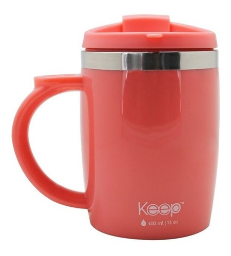 Mug Termico 400ml Keep Café Té Desayuno Termo 4 Colores 