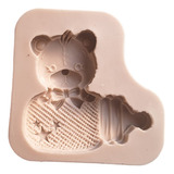 * Molde Silicon Oso Biberon Mamila Baby Shower Fondant Jabon