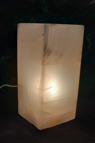 Lampara De Lujo De Onix Piedra, Luz Calida 25x10x10 Recta