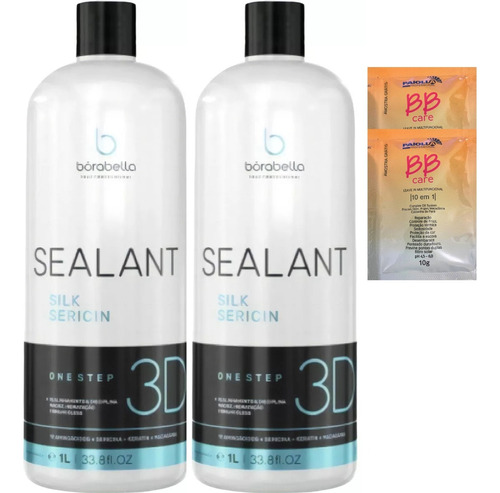 Kit 2 Borabella Selagem 3d Semi Definitiva Orgânica 1000ml